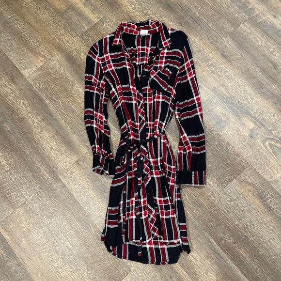 Plaid Button Down Dress by BLL nyc, Size Large - Picture 2 of 10
